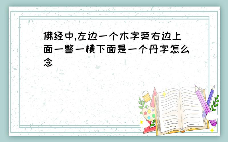 佛经中,左边一个木字旁右边上面一瞥一横下面是一个丹字怎么念