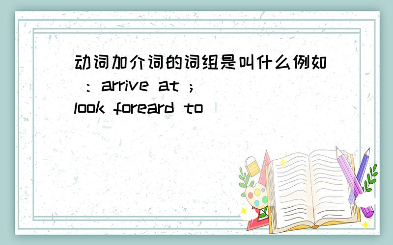 动词加介词的词组是叫什么例如 ：arrive at ; look foreard to