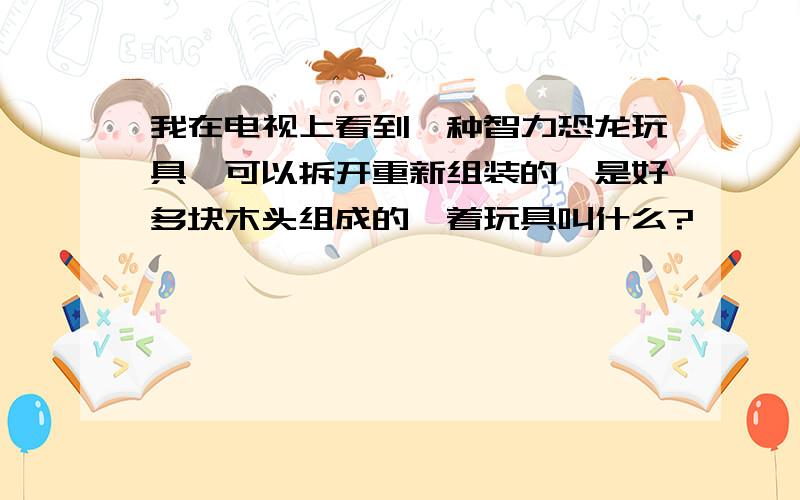 我在电视上看到一种智力恐龙玩具,可以拆开重新组装的,是好多块木头组成的,着玩具叫什么?