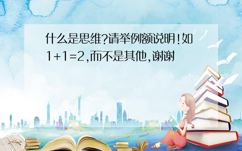 什么是思维?请举例额说明!如1+1=2,而不是其他,谢谢