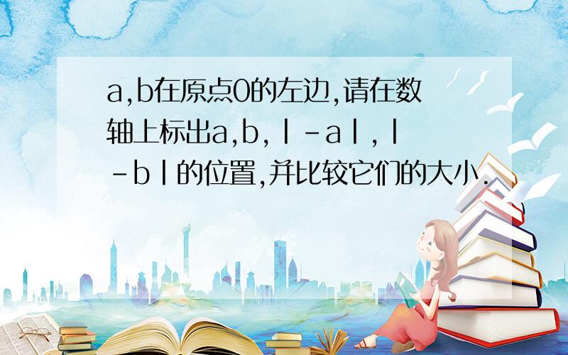 a,b在原点0的左边,请在数轴上标出a,b,丨-a丨,丨-b丨的位置,并比较它们的大小.