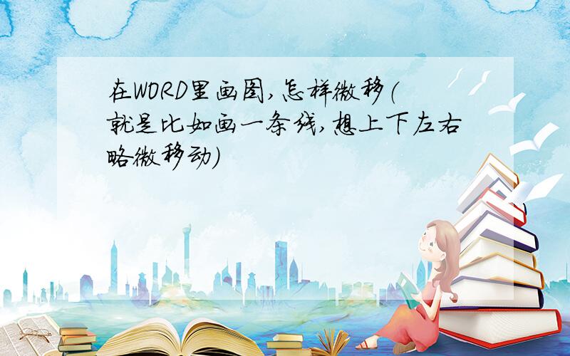 在WORD里画图,怎样微移（就是比如画一条线,想上下左右略微移动）