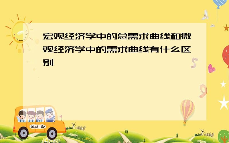 宏观经济学中的总需求曲线和微观经济学中的需求曲线有什么区别