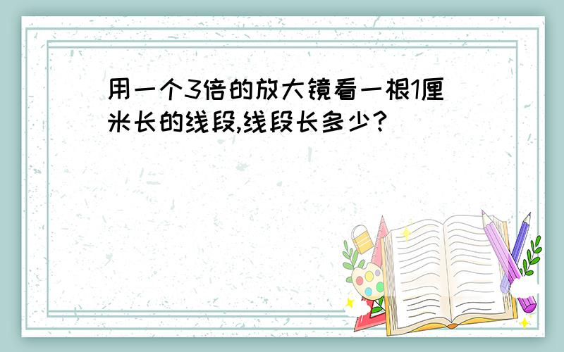 用一个3倍的放大镜看一根1厘米长的线段,线段长多少?