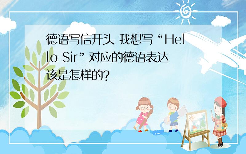 德语写信开头 我想写“Hello Sir”对应的德语表达该是怎样的?