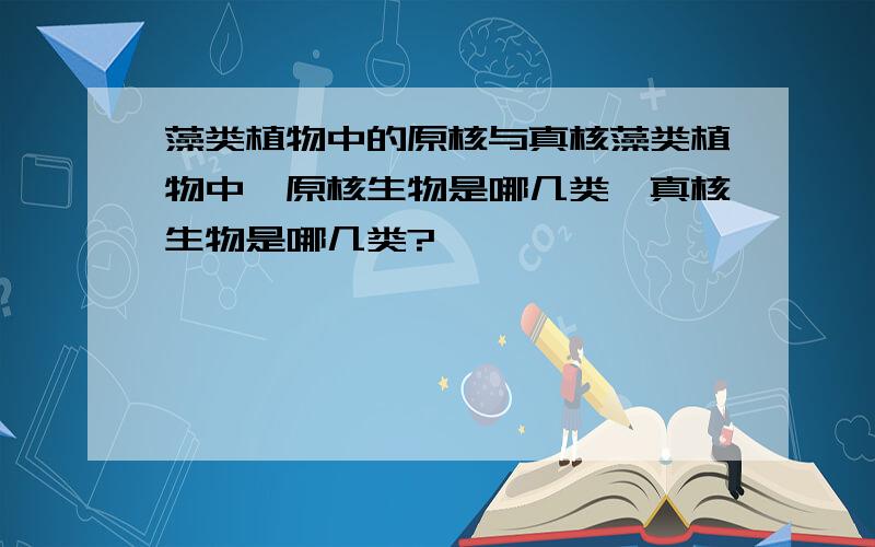 藻类植物中的原核与真核藻类植物中,原核生物是哪几类,真核生物是哪几类?