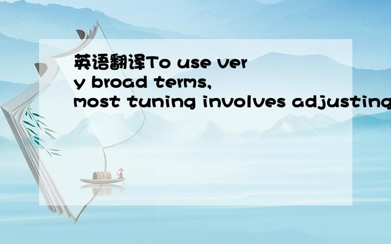 英语翻译To use very broad terms,most tuning involves adjusting the Injection Multiplier to get mixtures roughly correct and then adjusting the Fuel/IGN maps to obtain correct mixtures/timing throughout all RPM and load points.