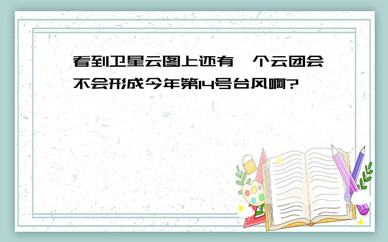 看到卫星云图上还有一个云团会不会形成今年第14号台风啊?