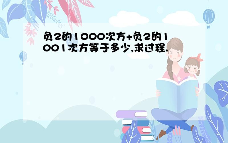 负2的1000次方+负2的1001次方等于多少,求过程.