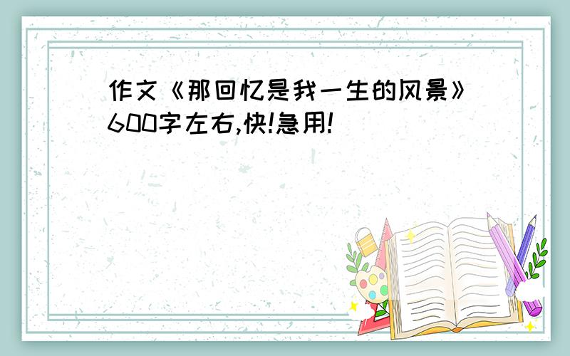 作文《那回忆是我一生的风景》600字左右,快!急用!