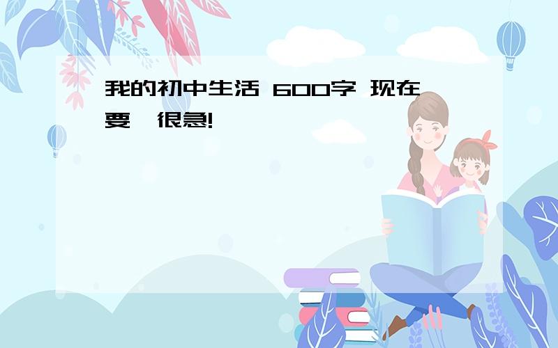 我的初中生活 600字 现在要,很急!