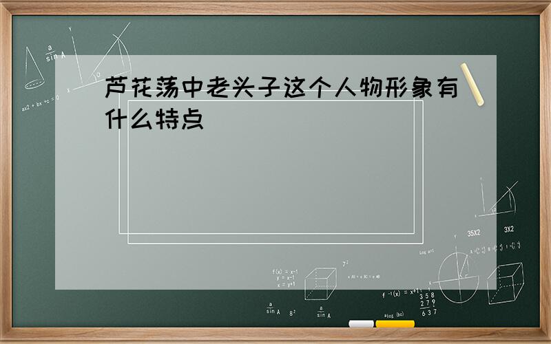 芦花荡中老头子这个人物形象有什么特点