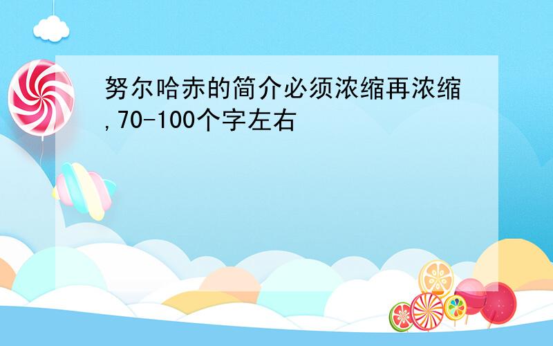 努尔哈赤的简介必须浓缩再浓缩,70-100个字左右