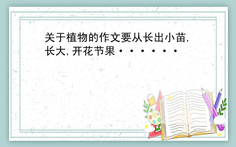 关于植物的作文要从长出小苗,长大,开花节果······