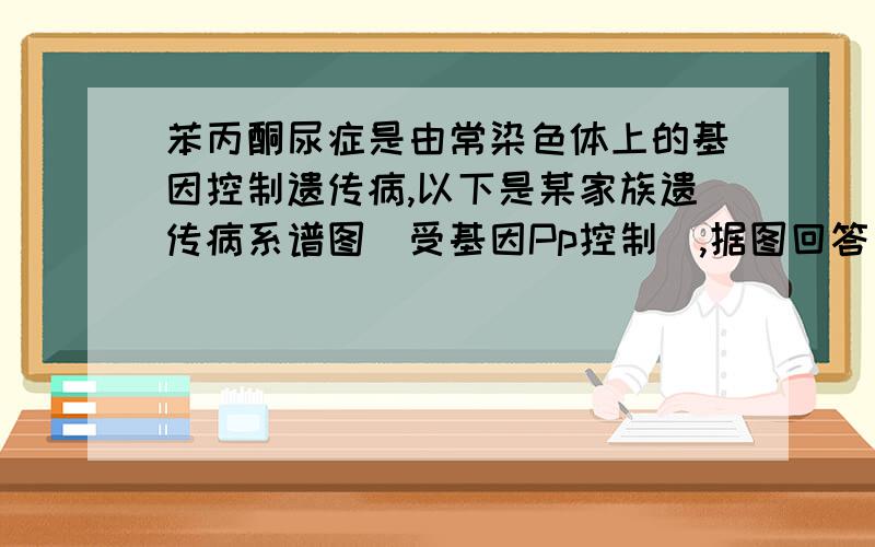 苯丙酮尿症是由常染色体上的基因控制遗传病,以下是某家族遗传病系谱图(受基因Pp控制),据图回答：(1)该病是由 性基因控制的.(2)I 3的基因型是 .(3)IVl5是杂合子的几率是 .(4)III11为纯合子的几