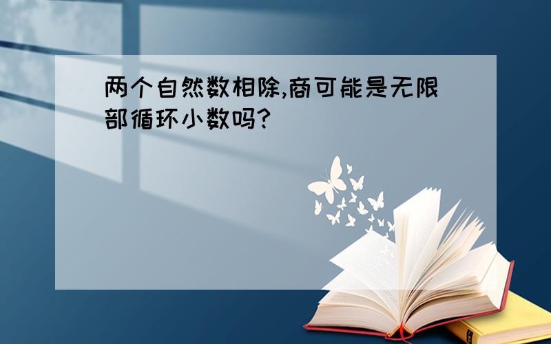 两个自然数相除,商可能是无限部循环小数吗?