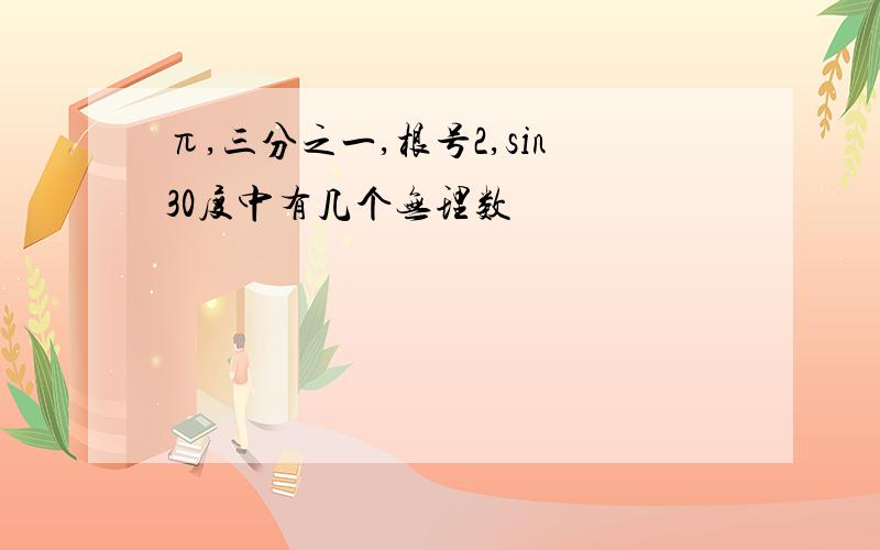 π,三分之一,根号2,sin30度中有几个无理数