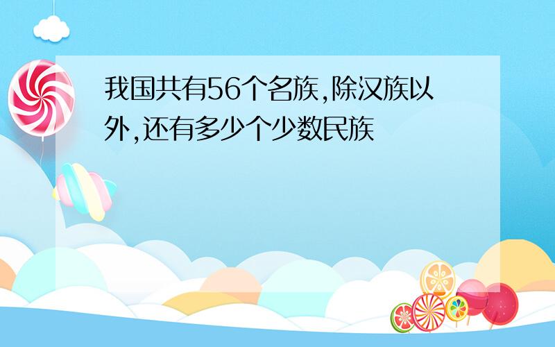 我国共有56个名族,除汉族以外,还有多少个少数民族