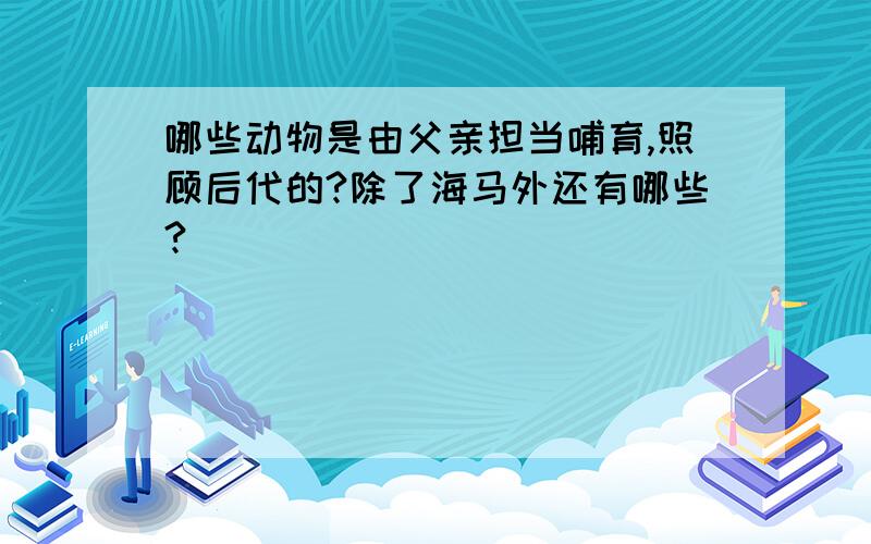 哪些动物是由父亲担当哺育,照顾后代的?除了海马外还有哪些?