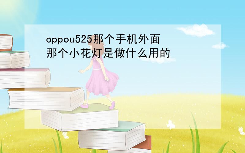 oppou525那个手机外面那个小花灯是做什么用的