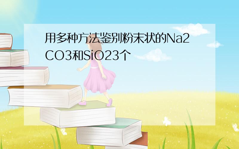 用多种方法鉴别粉末状的Na2CO3和SiO23个