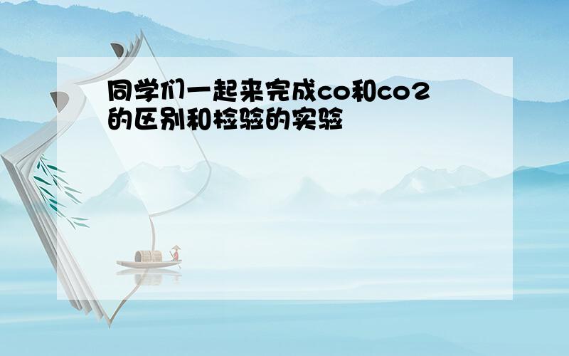 同学们一起来完成co和co2的区别和检验的实验