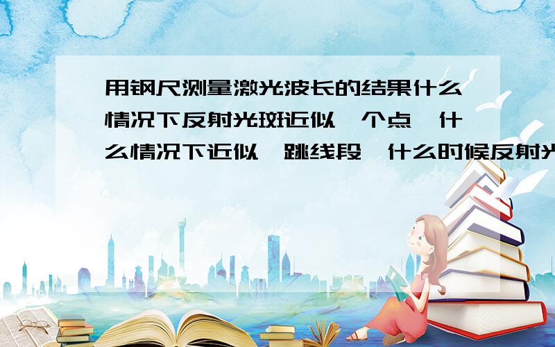 用钢尺测量激光波长的结果什么情况下反射光斑近似一个点,什么情况下近似一跳线段,什么时候反射光斑分裂成许多独立的光点?好的话我会加分