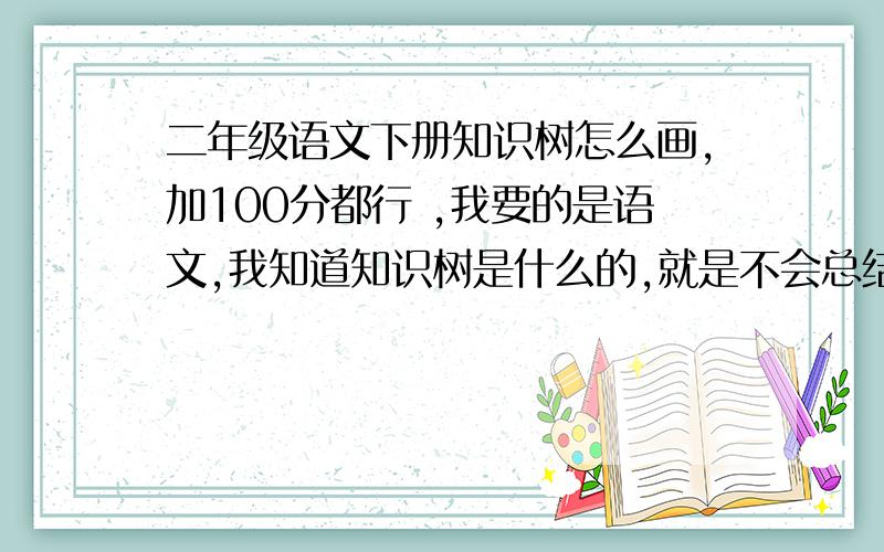 二年级语文下册知识树怎么画,加100分都行 ,我要的是语文,我知道知识树是什么的,就是不会总结,谁可以给我画出来?