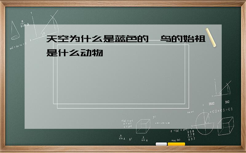 天空为什么是蓝色的,鸟的始祖是什么动物