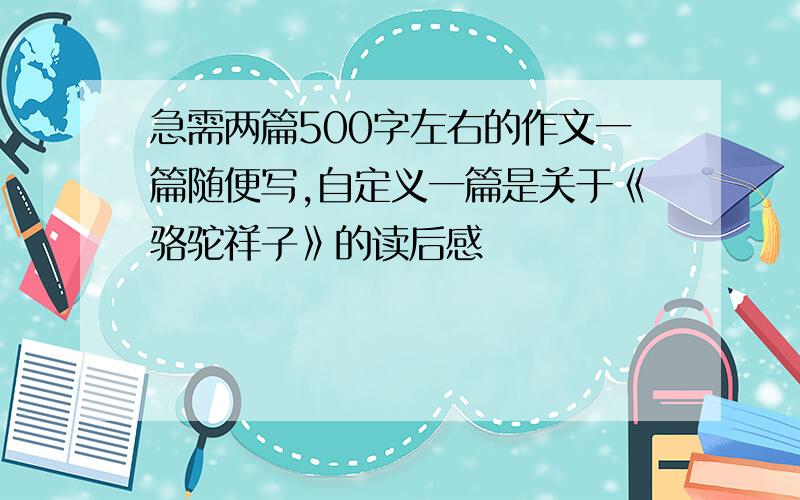 急需两篇500字左右的作文一篇随便写,自定义一篇是关于《骆驼祥子》的读后感