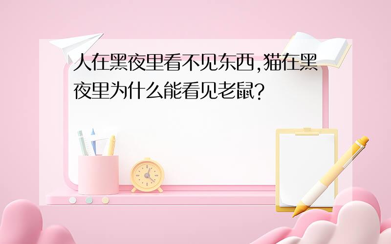 人在黑夜里看不见东西,猫在黑夜里为什么能看见老鼠?