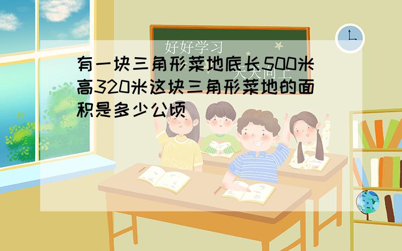 有一块三角形菜地底长500米高320米这块三角形菜地的面积是多少公顷