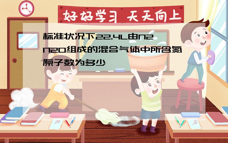 标准状况下22.4L由N2 N2O组成的混合气体中所含氮原子数为多少