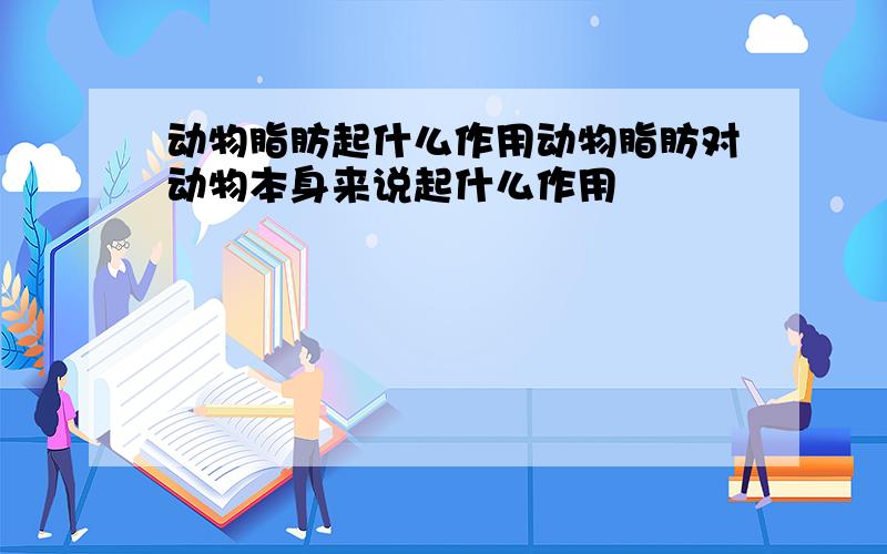 动物脂肪起什么作用动物脂肪对动物本身来说起什么作用