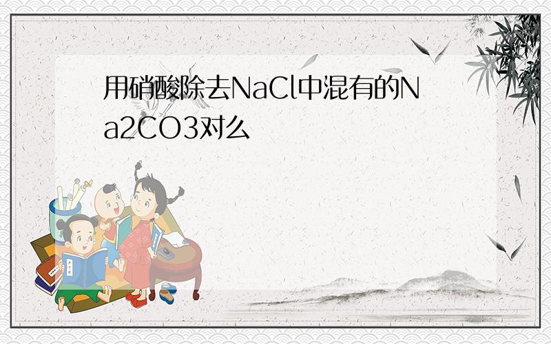 用硝酸除去NaCl中混有的Na2CO3对么