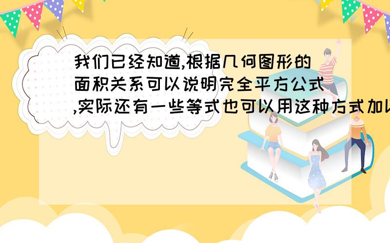 我们已经知道,根据几何图形的面积关系可以说明完全平方公式,实际还有一些等式也可以用这种方式加以说明例如：（2a+b）（a+b）=2a^2+3ab+b^2,就可以用图一的面积关系来说明.①根据图2写出一