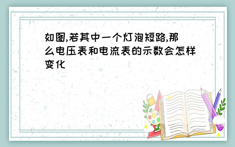 如图,若其中一个灯泡短路,那么电压表和电流表的示数会怎样变化