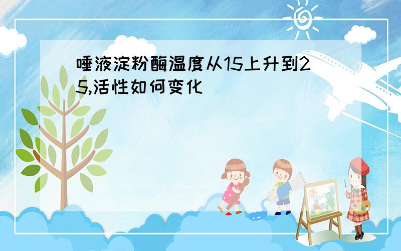 唾液淀粉酶温度从15上升到25,活性如何变化