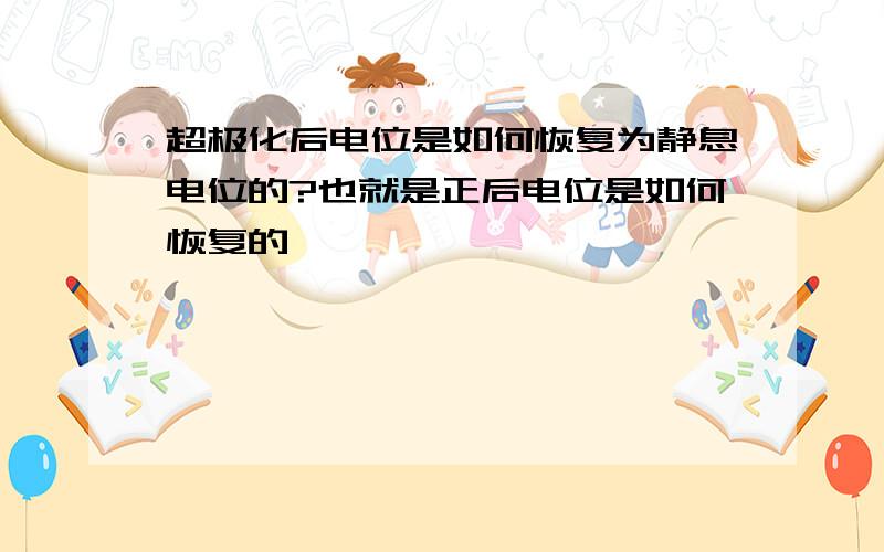 超极化后电位是如何恢复为静息电位的?也就是正后电位是如何恢复的