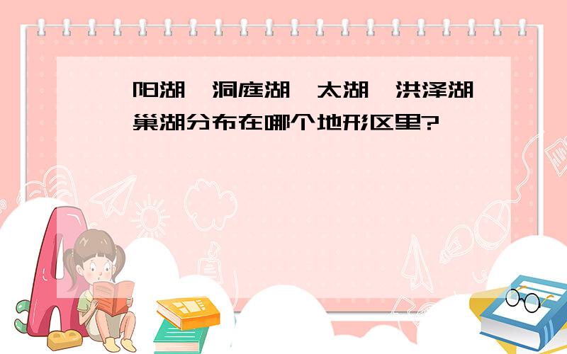 鄱阳湖、洞庭湖、太湖、洪泽湖、巢湖分布在哪个地形区里?