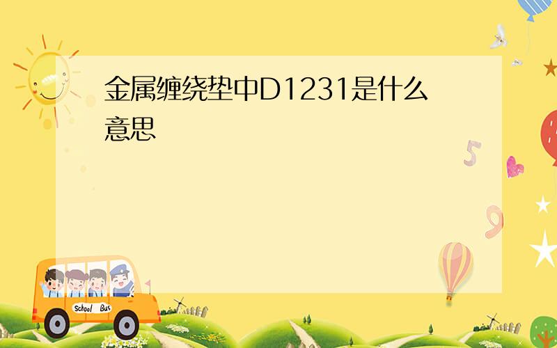 金属缠绕垫中D1231是什么意思