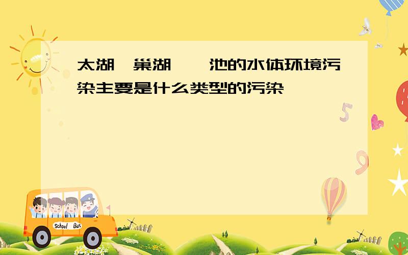 太湖、巢湖、滇池的水体环境污染主要是什么类型的污染