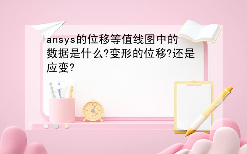 ansys的位移等值线图中的数据是什么?变形的位移?还是应变?