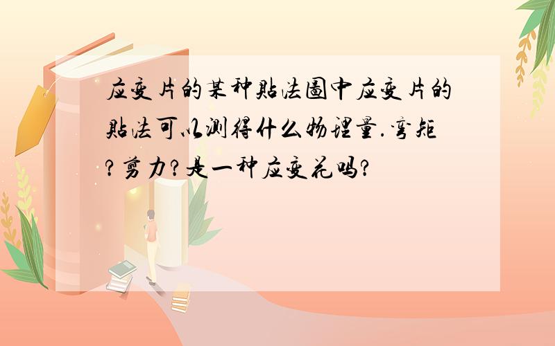 应变片的某种贴法图中应变片的贴法可以测得什么物理量.弯矩?剪力?是一种应变花吗?