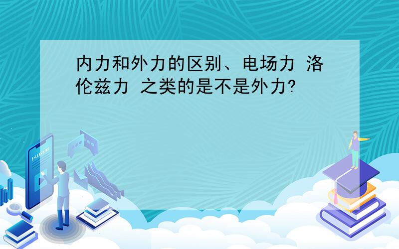 内力和外力的区别、电场力 洛伦兹力 之类的是不是外力?