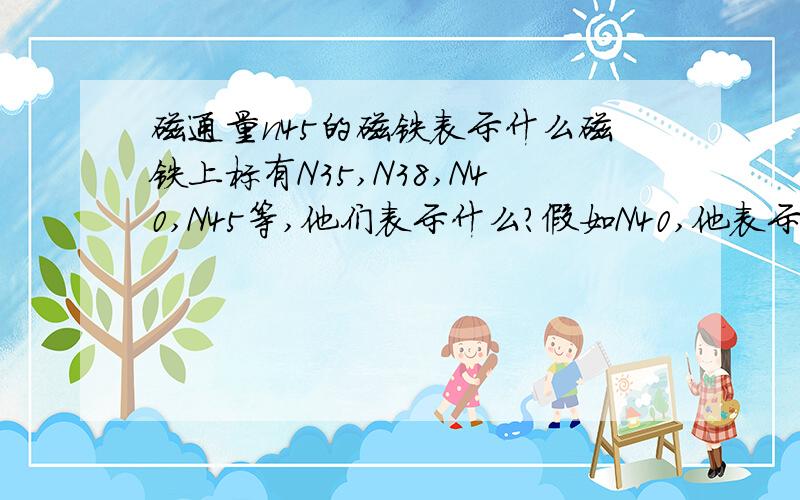 磁通量n45的磁铁表示什么磁铁上标有N35,N38,N40,N45等,他们表示什么?假如N40,他表示磁通量是多少