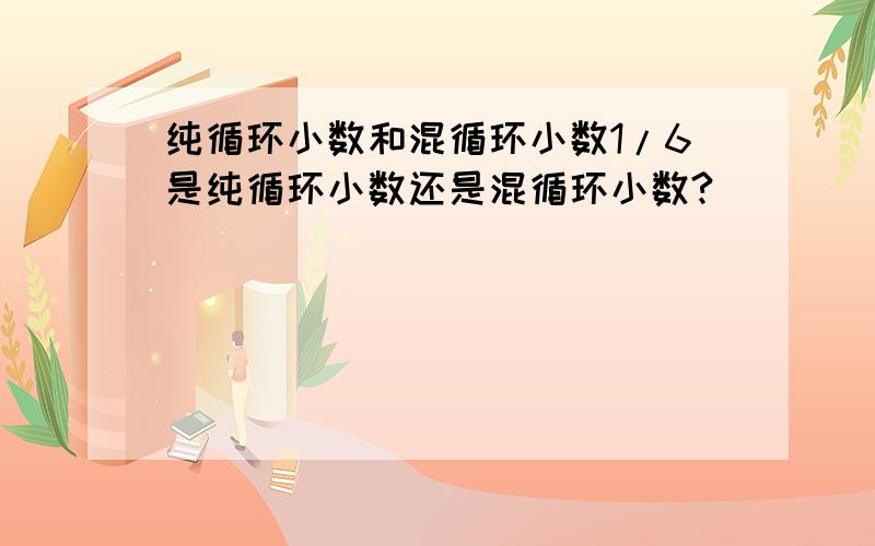 纯循环小数和混循环小数1/6是纯循环小数还是混循环小数?