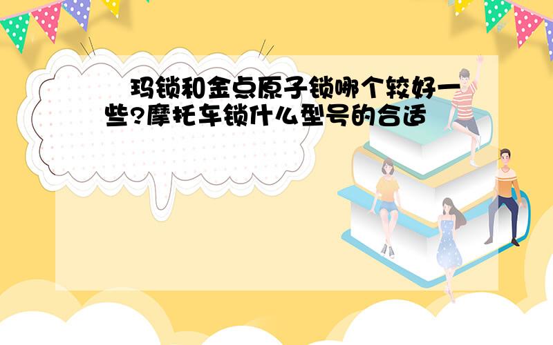 玥玛锁和金点原子锁哪个较好一些?摩托车锁什么型号的合适