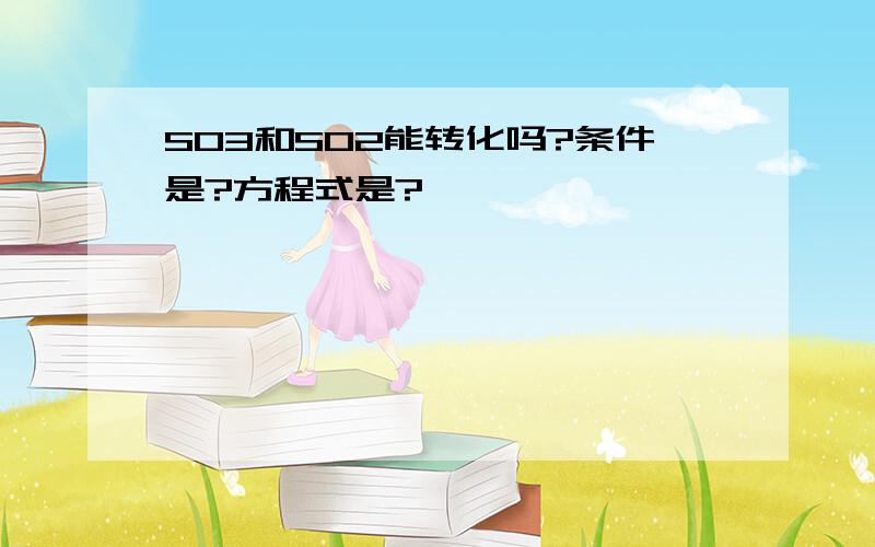 SO3和SO2能转化吗?条件是?方程式是?