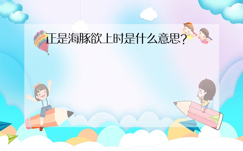 正是海豚欲上时是什么意思?